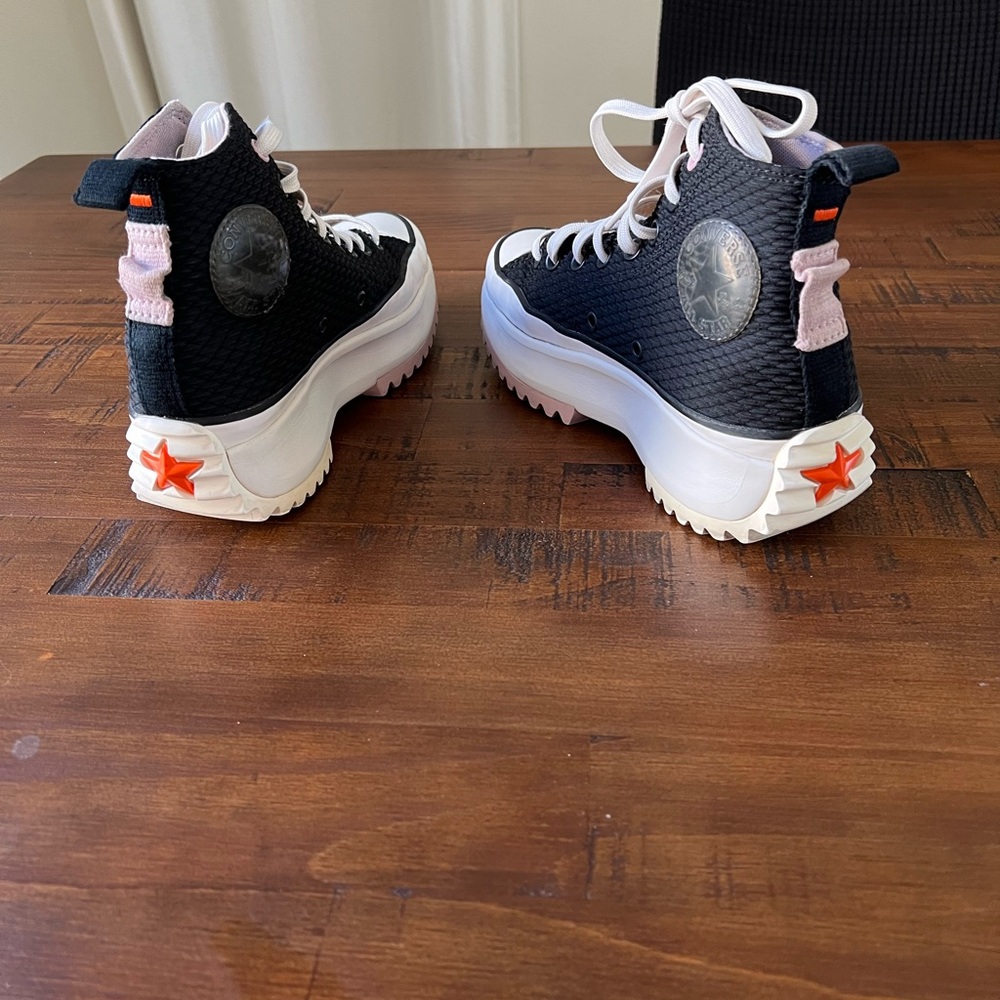 Woman High-Top Sneakers - Black and White